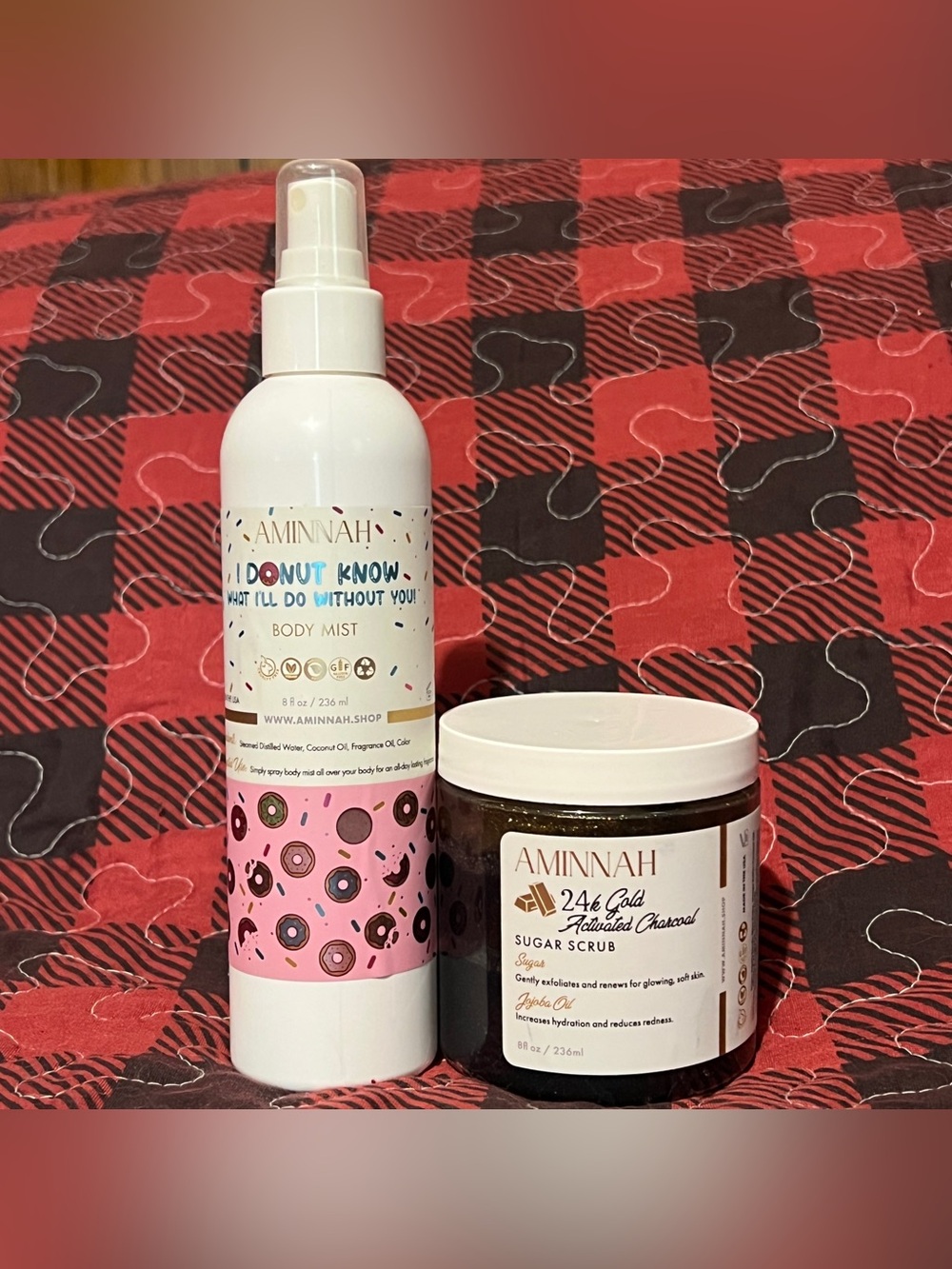 AMINNAH Body Mist & Sugar Scrub